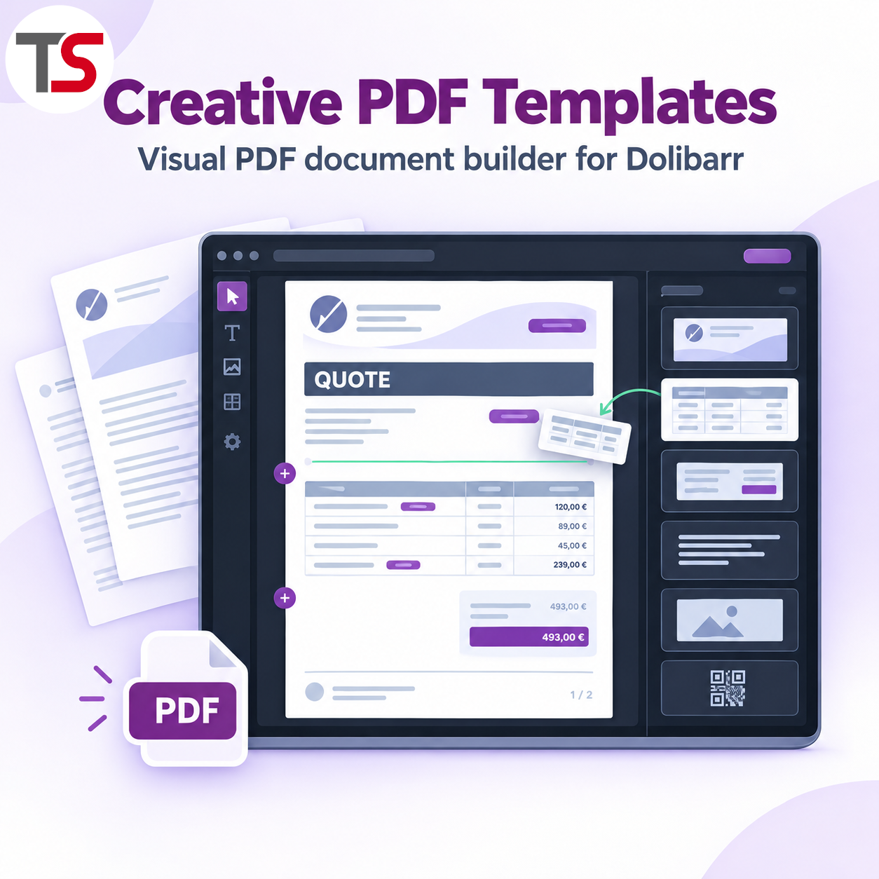 Creative PDF Templates: Visual Document Editor for Dolibarr