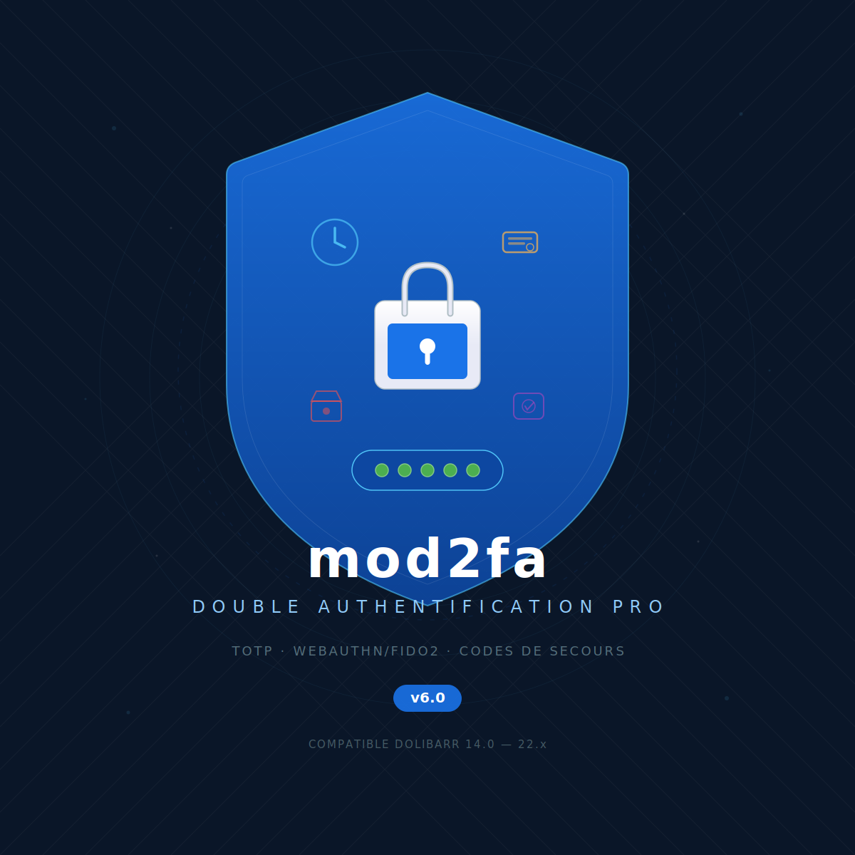 Two-Factor Authentication Pro v6.0 — Multi-device, TOTP, WebAuthn/FIDO2, Backup codes