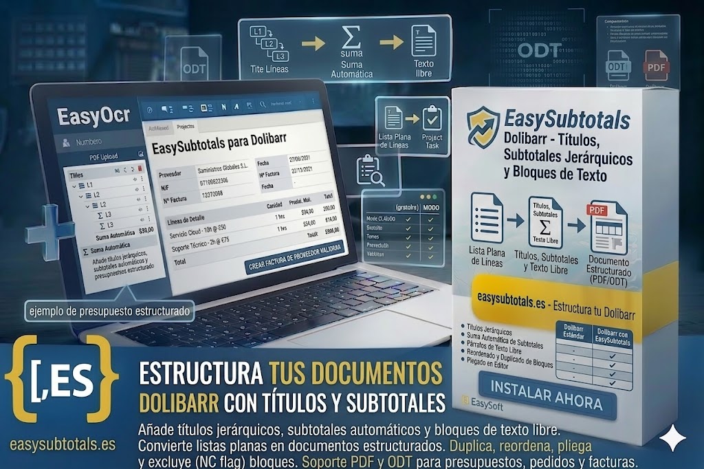 EasySubtotals - Titles, Subtotals & Free-Text Blocks in Proposals, Orders and Invoices