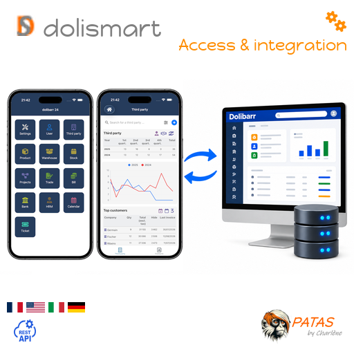 Dolismart : Dolibarr from a Smartphone (Android and Apple)