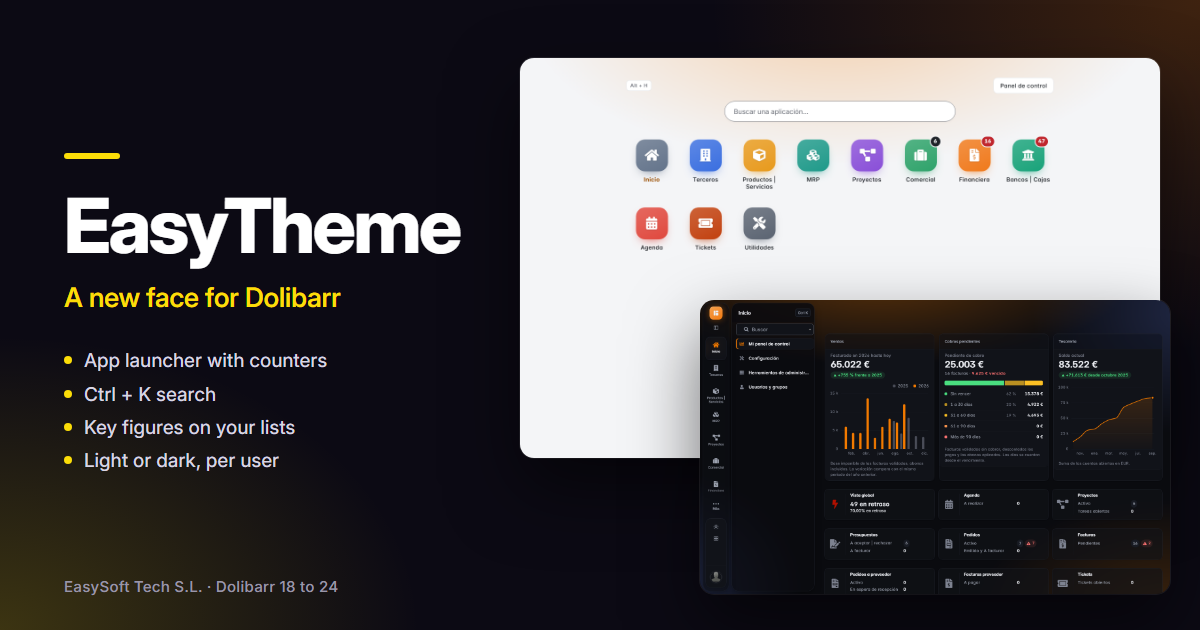 EasyTheme - Redesign completo di Dolibarr