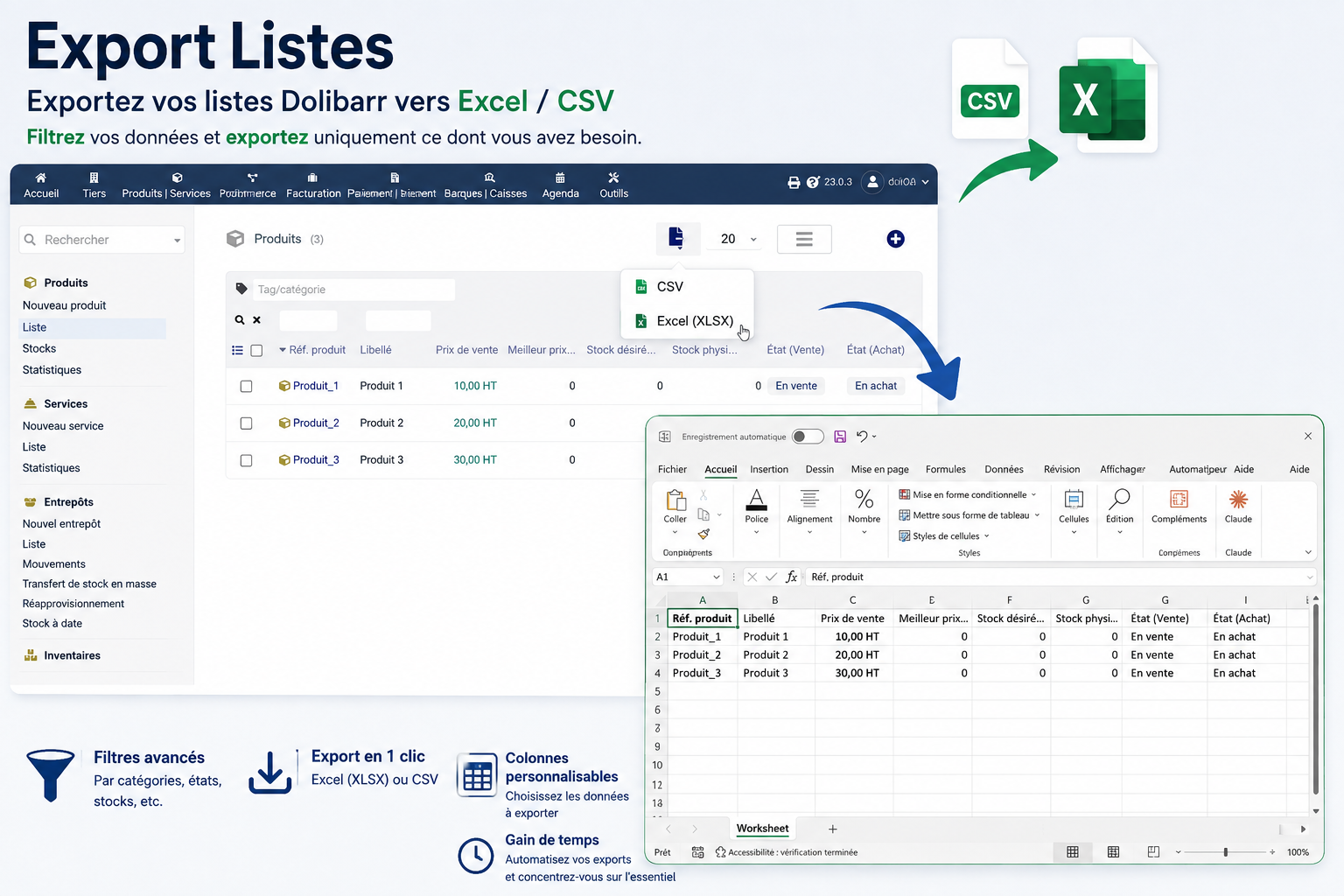 Export Listes