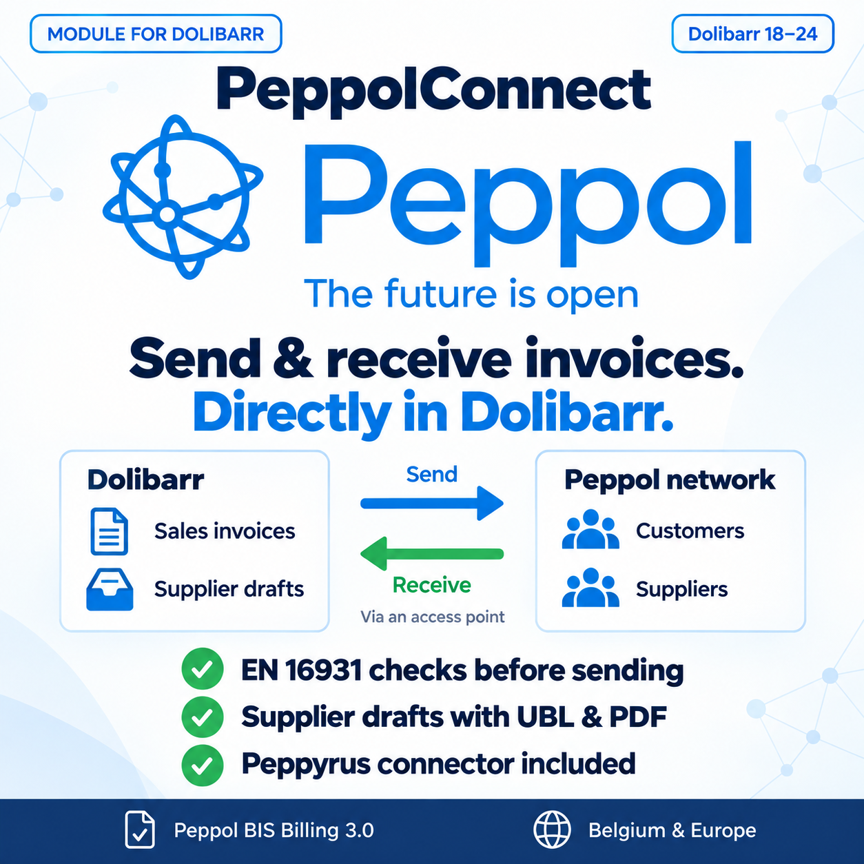 Peppol : invoicing, sending and receiving in Dolibarr — PeppolConnect